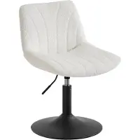 Vasagle Barhocker, Barstuhl mit Rückenlehne und drehbarer Sitzfläche cremeweiß LJB160WD01