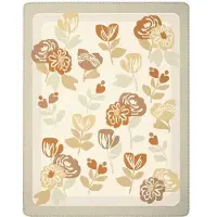 Biederlack Wohndecke Bloom Frame 150x200 cm - beige;orange