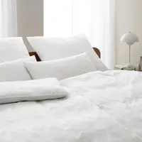 Elegante Jacquard Bettwäsche Poppy 200x220 cm + 2x 80x80 cm | weiss - weiß