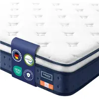 Vasagle Taschenfederkernmatratze mit Gel Memory Schaum und Komfort RMZ214QZ02