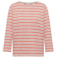 Cecil Longsleeve in Beige/ Orange/ Weiß - XL