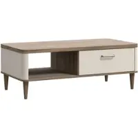 Forte Couchtisch "Lacetti", braun (valencia eiche, sand, valencia eiche), B:120cm H:43,7cm T:60cm, Tische, Couchtisch, B/H/T 120/43,7/60 cm Echtholzfüße