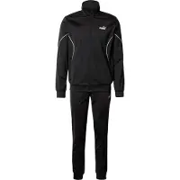 Puma Trainingsanzug "POLY PIPING SUIT", Herren, Gr. XL, schwarz (schwarz), Trikot, Obermaterial: 100% Polyester, unifarben, regular fit, Sportanzüge Trainingsanzug, ohne Kapuze