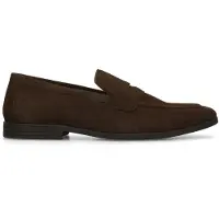 Manfield Schwarze Veloursleder-Loafer | Größe 46