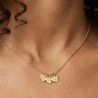 Yoursurprise Initialen kette - Herz - Gold - 3 Stück