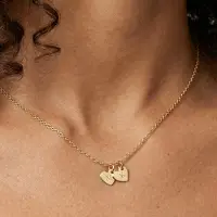 Yoursurprise Initialen kette - Herz - Gold - 2 Stück