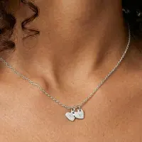 Yoursurprise Initialen kette - Herz - Silber - 2 Stück