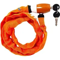 Avizar , Verstärktes Kabelschloss 120 cm für Fahrrad & Motorrad, Orange