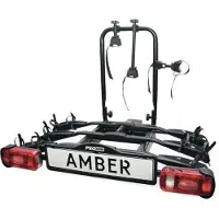 Pro-User Fahrradträger Amber III Profi für Anhängerkupplung mit Schnellkupplung und Kippmechanismus für 3 Fahrräder