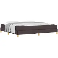 vidaXL Boxspringbett mit Matratze Dunkelbraun 200 x 200 cm Stoff