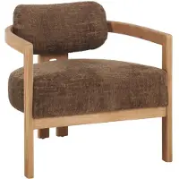 MUST Living Sessel Kelly aus Stoff, skandinavischer Stil, gepolstert, Haselnussbraun und Natur