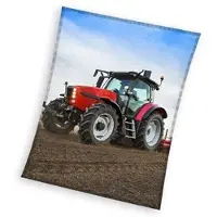 MCU Traktor Rot Korallenfleece Bettdecke 130x160cm