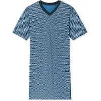 Schiesser Nachthemd "Comfort Nightwear" mit V-Ausschnitt, kleine Brusttasche, 1/2-Arm