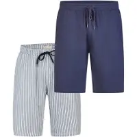 Phil&Co. Pyjamashorts Classics in streifen/dunkelblau | Gr.: XXL