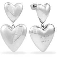 Copenhagen Studios Ohrringe - Edelstahl Puffy Hearts - Gr. unisize - in Silber - für Damen