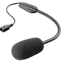 Interphone ROD-MIKROFON MIT FLACHBUCHSE, Abnehmbares Mikrofon, Schwarz