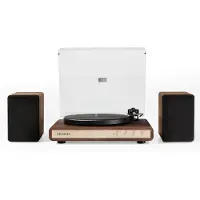 Crosley C65 Bluetooth Plattenspieler und Lautsprecher Nussbaum