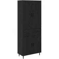 vidaXL Highboard 2 stk. Schwarz Eichen-Optik 69,5 x 34 x 180 cm