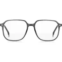 BOSS Dunkelgraue Brillenfassung mit silberfarbenen Details Grösse ONESI