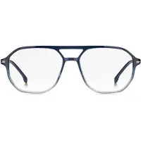 BOSS Brillenfassung in Dégradé-Blau mit silberfarbenen Details Grösse ONESI