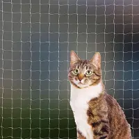 Ideoon Katzen Sicherheitsnetz, weiss, 8 x 3 m