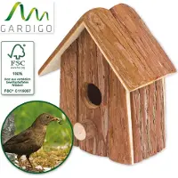 Gardigo Nistkasten und Vogelhaus mit Sitzstange für Finken und Meisen