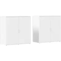 vidaXL Sideboards 2 Stk. Weiß 79x38x80 cm Holzwerkstoff