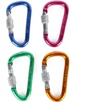 Benson Buntes Mini-Karabiner-Set mit Schraubverschluss, 12-tlg.