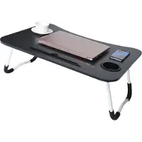 Herzberg HG-04173: Klappbarer Lap Desk mit Tassen- und Tablet-Halter
