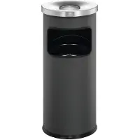 Durable Papierkorb Safe mit Ascher rund 17+2l anthrazit | Gr.: onesize