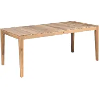Beliani Gartentisch Hellbraun es Akazienholz 180x90 cm Rechteckig für 8 Personen Rustikaler Stil Terrasse Outdoor Esstisch Holztisch