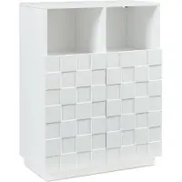 En.casa Highboard Bopibobro mit 2 Türen 86x64x36 cm Weiss