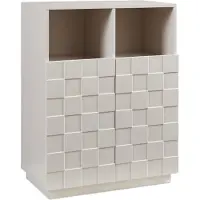 En.casa Highboard Bopibobro mit 2 Türen 86x64x36 cm Beige