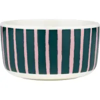 Marimekko - Oiva Piccolo Schale, 500 ml, white / pink / dark green