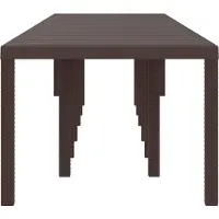vidaXL Gartentisch Braun 400 x 100 x 73 cm Poly-Rattan