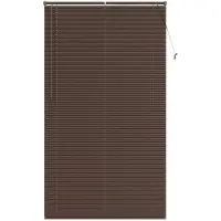 vidaXL Jalousie Dunkelbraun mit Muster 213 x 120 cm 25 mm PVC