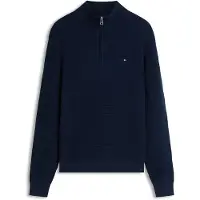 Tommy Hilfiger Strickpullover "SEASONAL STRUCTURE ZIP MOCK" Regular fit mit Troyerkragen