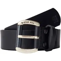 G-Star Ledergürtel "Dast belt", Herren, Gr. 95, schwarz, Leder, Gürtel Ledergürtel, mit Nieten verstärkt