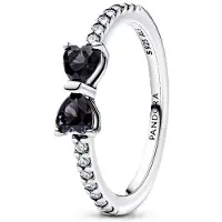 Pandora Damenring 193510C03-56 Silberfarben Schwarz