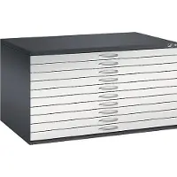 C+P Planschrank aus Stahl, für Formate bis DIN A0, 10 Schubladen