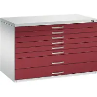 C+P Planschrank aus Stahl, für Formate bis DIN A1, 8 Schubladen
