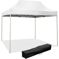 Divina Garden 3 x 2 m weißer Faltpavillon mit wasserdichter PVC-Beschichtung