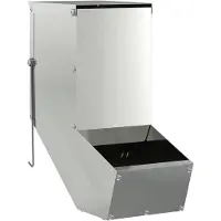 vidaXL Kaninchenfütterer Silber 12,5 x 26 x 28,5 cm Verzinkter Stahl