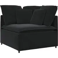 vidaXL Modulares Sofa Eckmodul mit Kissen Schwarz 100 cm