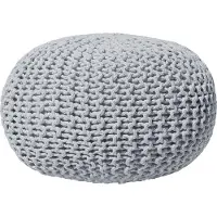 Beliani Blianis Hocker 40 x 25 cm hellgrau CONRAD