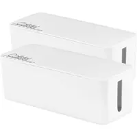 Callstel 2er-Set Kabelboxen groß, 40,8 x 15,8 x 13,4 cm, weiß