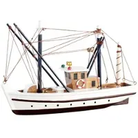 Playtastic 40-teiliger Schiff-Bausatz Fischkutter aus Holz