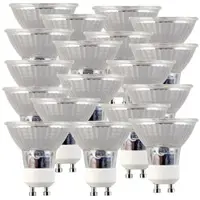Luminea 18er-Set LED-Spotlights, Glasgehäuse, GU10, 3 W, 250 lm