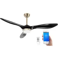 Sichler Haushaltsgeräte 2in1-WLAN-Deckenventilator & LED-Lampe, Sprachsteuerung, Timer,1000 lm
