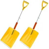 Pearl 2er-Set 3-teilig zerlegbare Schneeschaufel mit Alu-Stiel & Griff